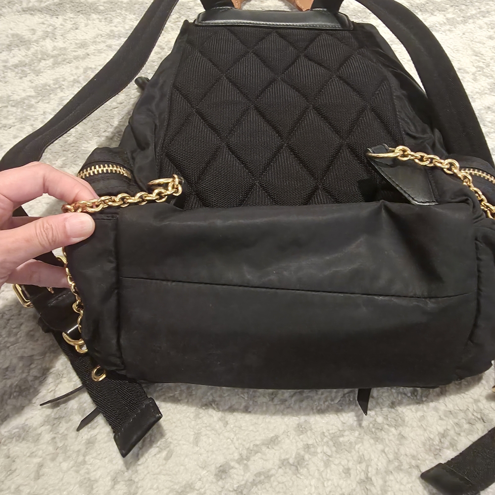 BURBERRY Nylon Rucksack Black Backpack - Picture 3 of 6